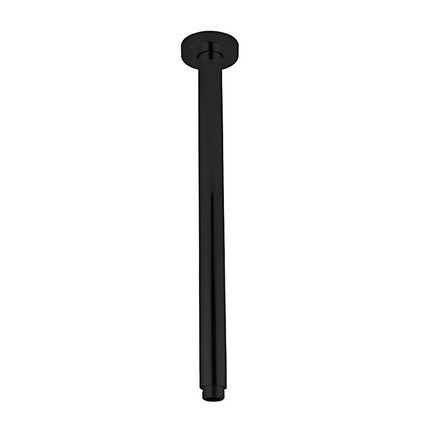 Round Ceiling Arm Shower Matt Black , 400mm