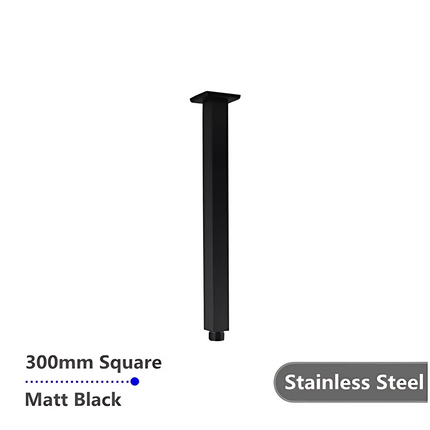 Square Ceiling Arm Shower Matt Black , 300mm