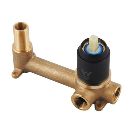 Louis Lever Round Bathtub/Basin Wall Mixer With Spout Matte Black ,