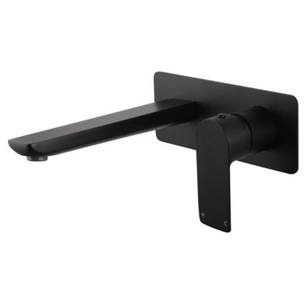 Vago Bathtub/Basin Wall Mixer With Spout Matte Black ,