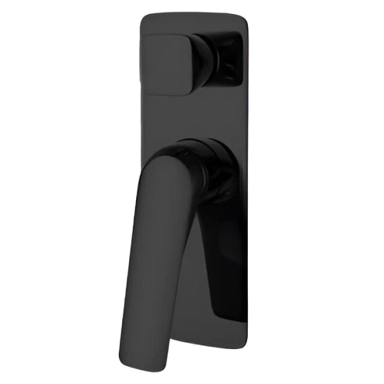 Belle Square Shower/Bath Wall Mixer with Diverter Matte Black ,