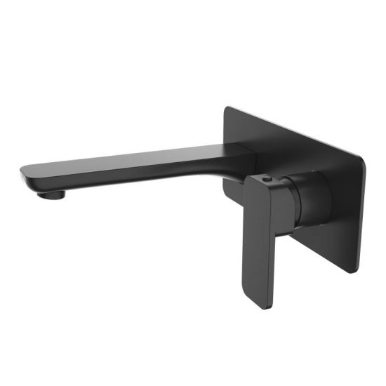 Tera Bathtub/Basin Wall Mixer With Spout (with extension) Matte Black ,