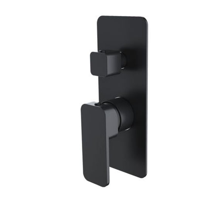 Tera Solid Brass Bath/Shower Wall Mixer with Diverter Matte Black ,