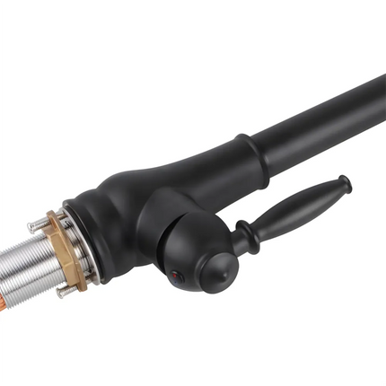 Kitchen Vintage Pull Out Matt Black 360° Swivel Sink Mixer