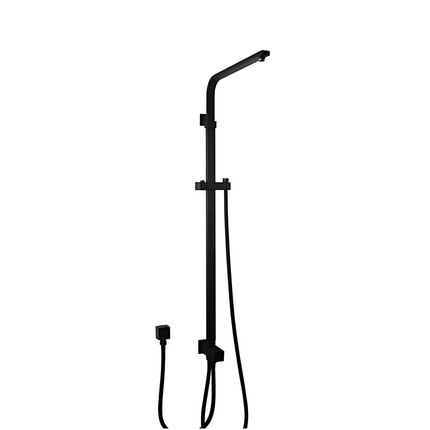 Square Top/Bottom Inlet Shower Combination Matt Black ,