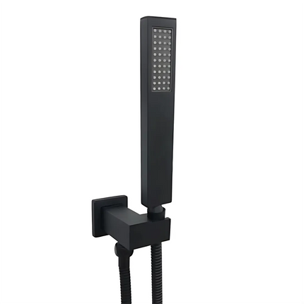 Square Hand Held Shower Set Matt Black ,