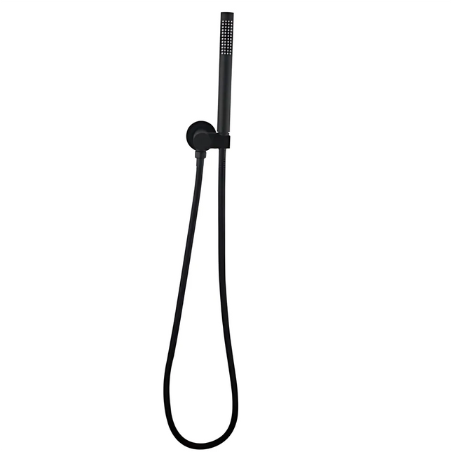 Round Hand Held Shower Set Matt Black ,