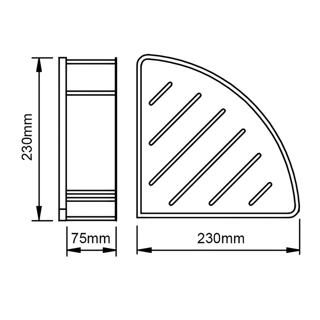 Stainless Steel Shower Shelf Matt Black ,