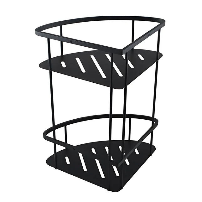Stainless Steel 2 Tier Shower Caddy Shelf Matt Black ,