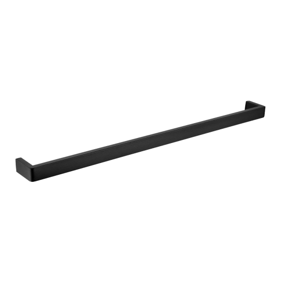 Tera Square Single Towel Rail 800mm Matt Black , Default Title