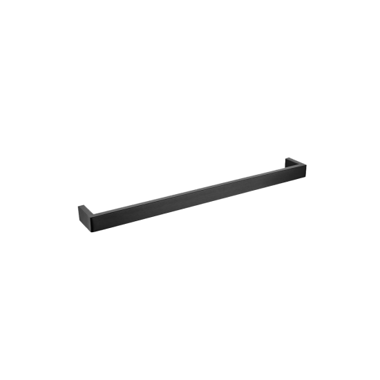 Tera Square Single Towel Rail 600mm Matt Black , Default Title