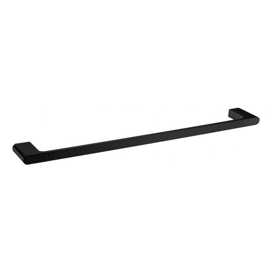 Belle Single Towel Rail 800mm Matt Black , Default Title