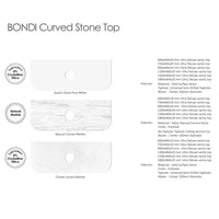 Otti Bondi Wall Hung Curve Vanity with 2 Drawers Woodland Oak 1490X450X450 ,