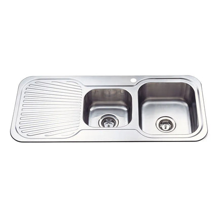 Cora Stainless Steel Sink 1 & 3/4 Bowl & Single Drainer 1080 X 480 X 170mm