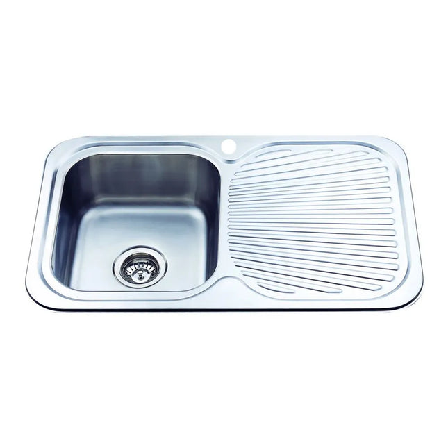 Cora Stainless Steel Sink Single Bowl & Single Drainer 780 X 480 X 170mm