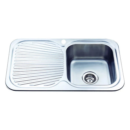 Cora Stainless Steel Sink Single Bowl & Single Drainer 780 X 480 X 170mm