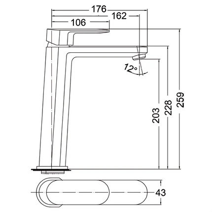 Cora Basin Mixer Matt Black, 2 Sizes