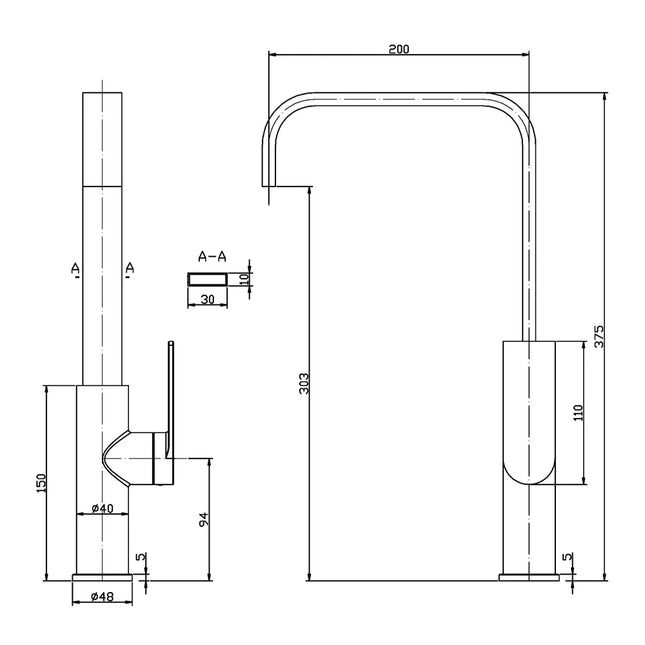 Ruki Sink Mixer Chrome