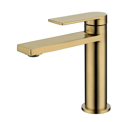 Ruki Basin Mixer Brushed Gold, 2 Sizes