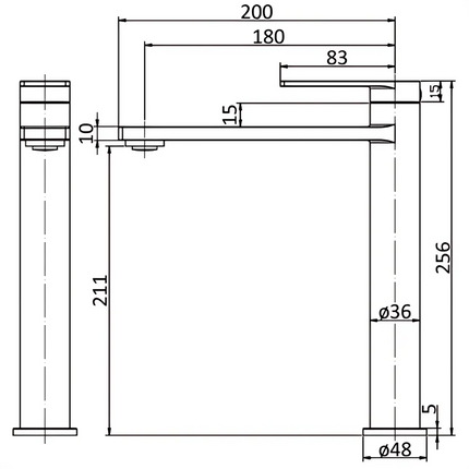 Ruki Basin Mixer Chrome, 2 Sizes