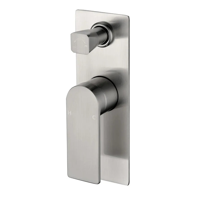 Ruki Wall Mixer with Diverter Brushed Nickel