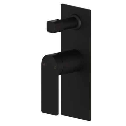 Ruki Wall Mixer with Diverter Matt Black