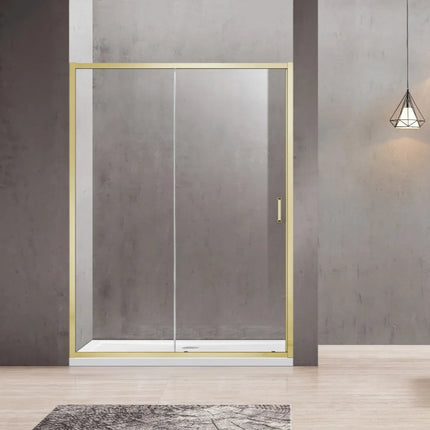 Wall to wall Semi-Frame Single Sliding Door 920-1750 X 2000mm Light Gold