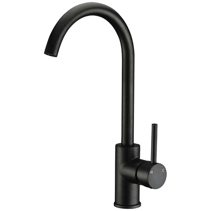 Otus Pin Handle Gooseneck Sink Mixer Matt Black