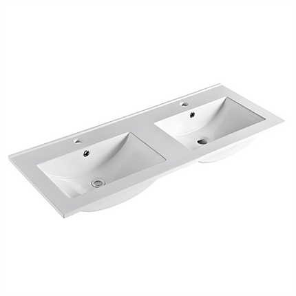 Ceto Brindabella Fluted Wall Hung Vanity Matte White Middle Drawers 1200 ,