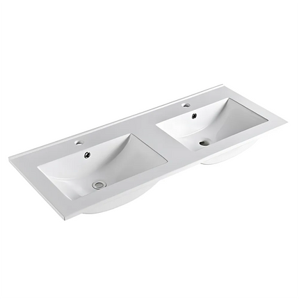 Ceto Brighton Fluted Freestanding Floor Vanity Matte White Middle Drawers 1200 ,