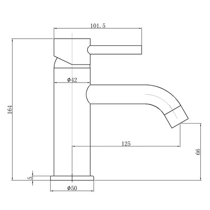 Otus Basin Mixer Curved Spout Chrome