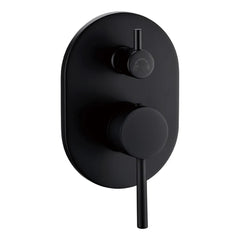 Otus Pin Handle Wall Mixer With Diverter Matt Black ,