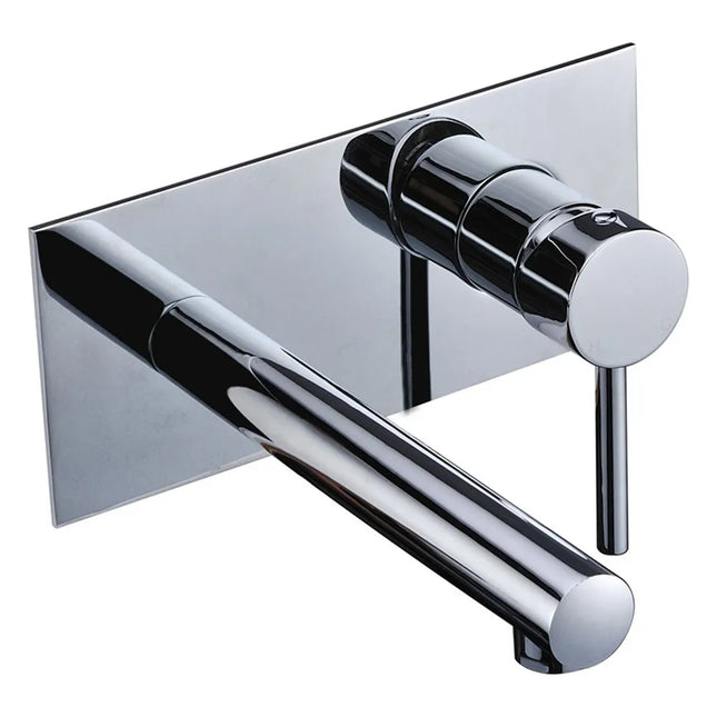 Otus Wall Basin Mixer with Spout Chrome