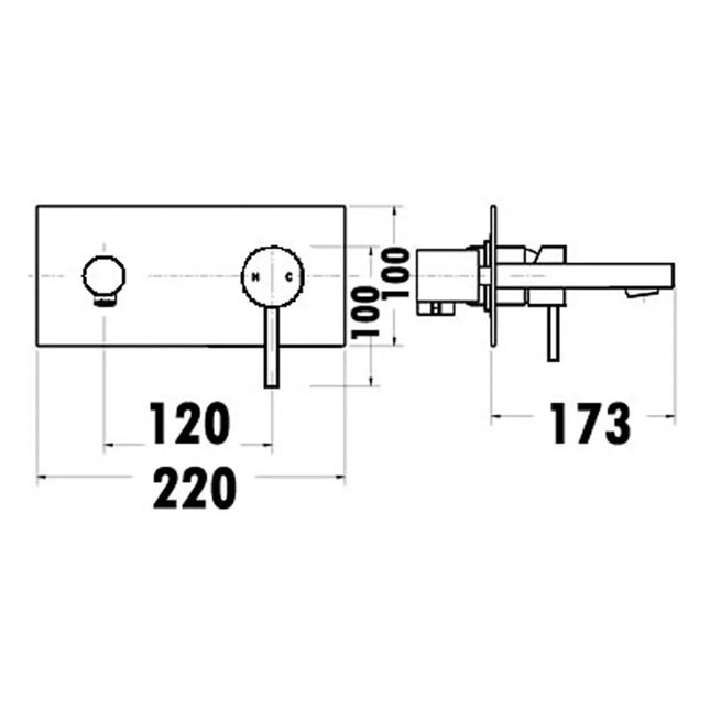 Otus Wall Basin Mixer with Spout Chrome