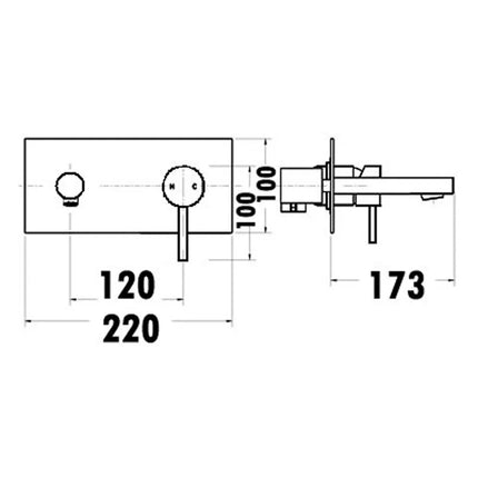 Otus Wall Basin Mixer with Spout Chrome