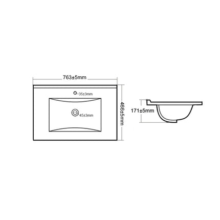 Standard Ceramic Top 613-1513WX466DX171H