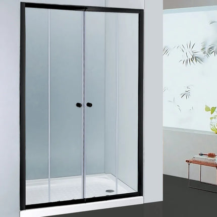 Semi-Frame Horizontal Double Sliding Door 1400-2250 X 2000mm Matte Black