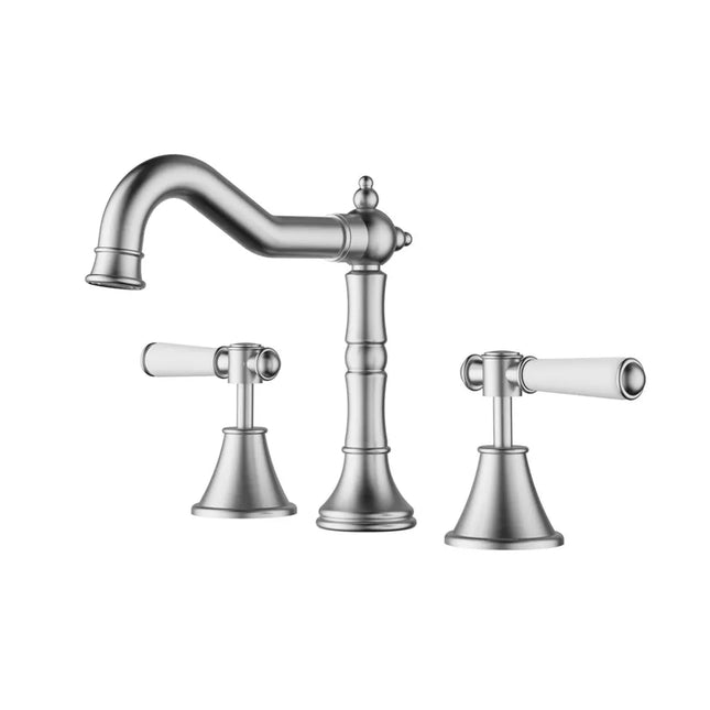 Ikon Clasico Basin Set Brushed Nickel