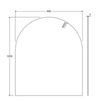 Fienza Arch Glue-On Mirror, Pencil Edge, 900 x 1050mm ,
