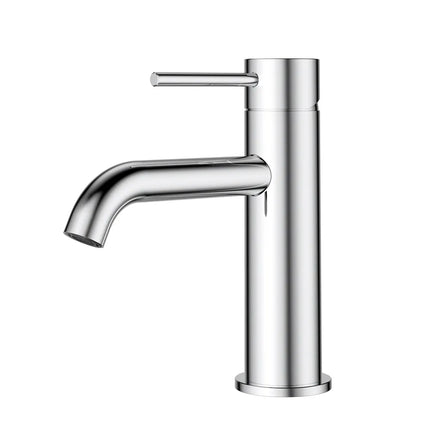 Otus Slimline SS Basin Mixer Curved Spout Chrome, 2 Sizes