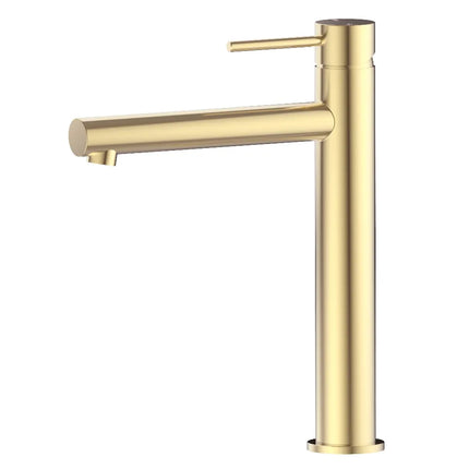 Otus Slimline SS Basin Mixer Brushed Gold, 2 Sizes