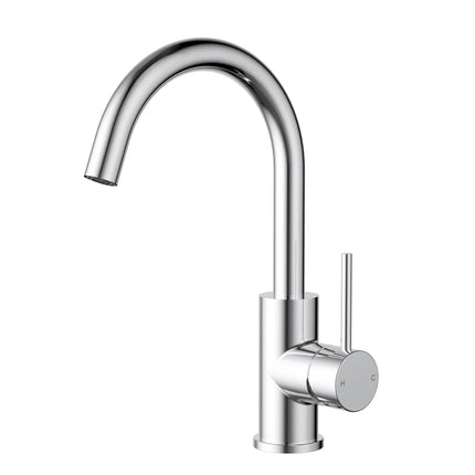 Otus Slimline SS Gooseneck Basin Mixer Chrome