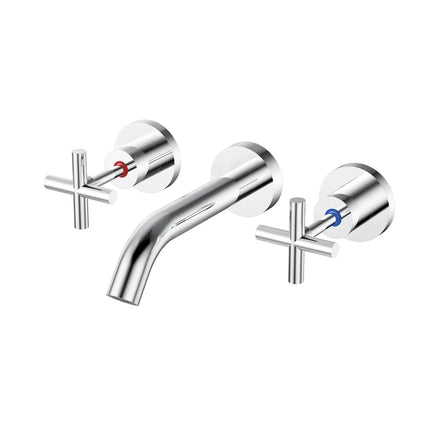 PLNZ Bath Set Curved Spout Chrome