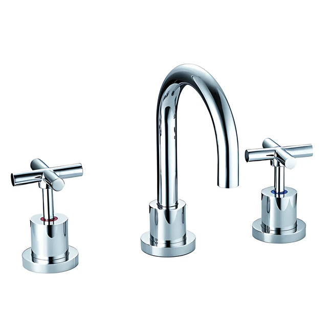 PLNZ Basin Tap Set Gooseneck Spout Chrome