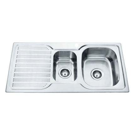 Eden Stainless Steel Sink 1 & 1/4 Bowl & Single Drainer 980 X 480 X 170mm