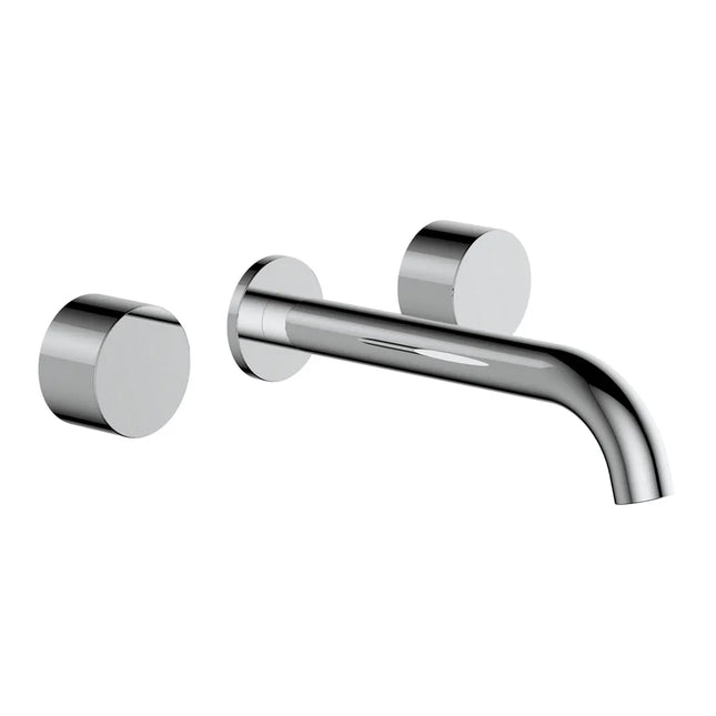 Tana 1/4 Turn Basin/Bath Tap Set Curved Spout Chrome