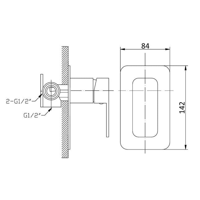 Nova Wall Mixer Brushed Nickel