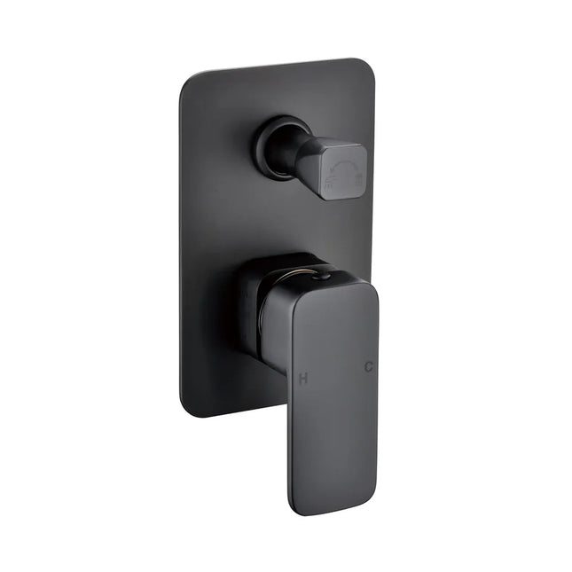 Nova Wall Mixer with Top Diverter Matt Black