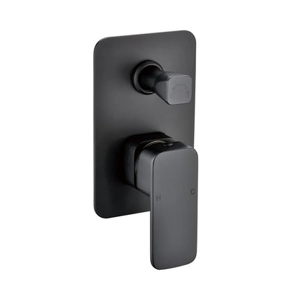 Nova Wall Mixer with Top Diverter Matt Black