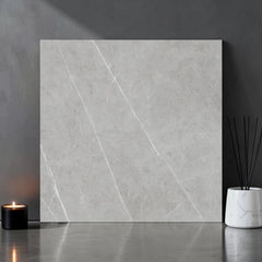 Marble Look Tile Pedro Light Grey Matt 600X600 ,